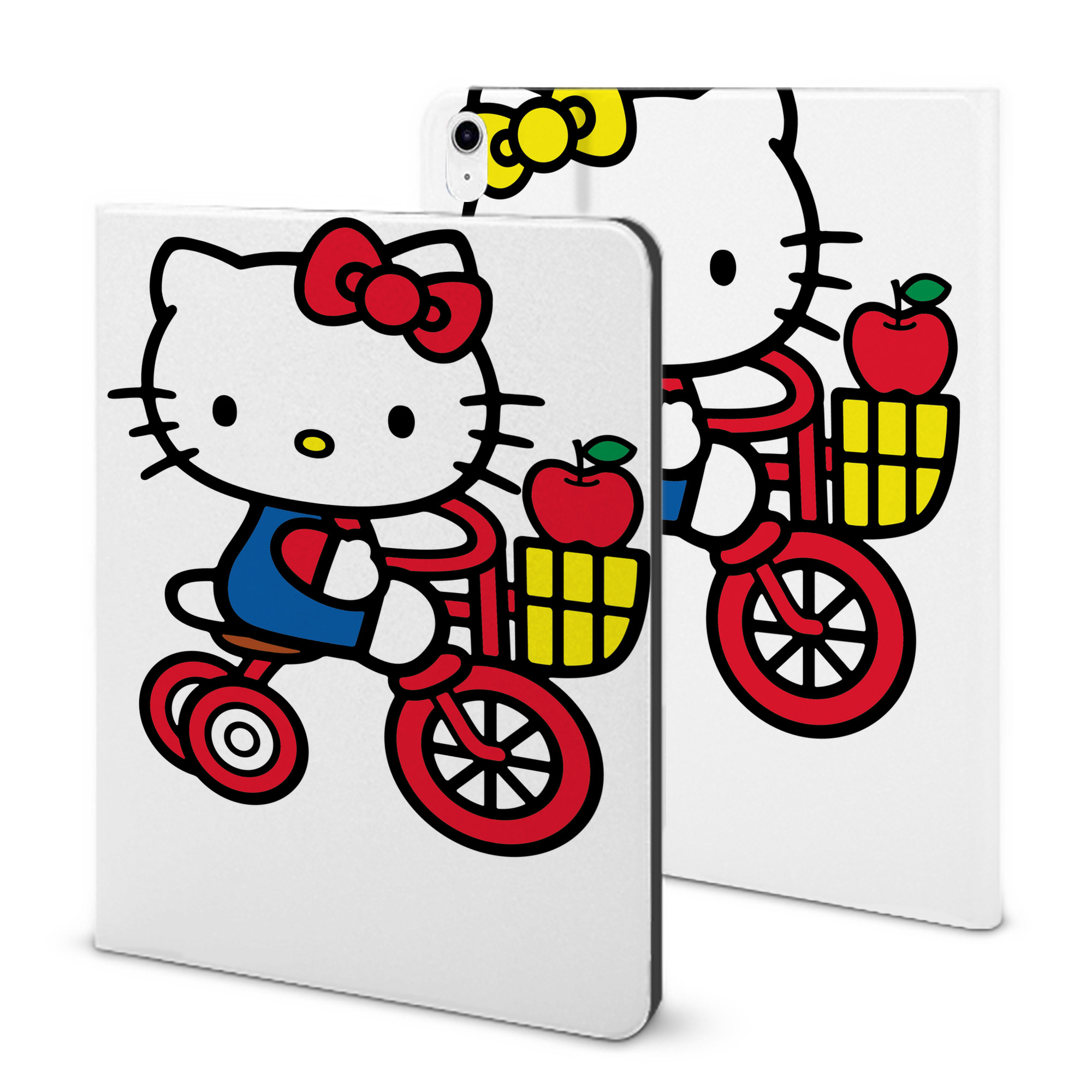 （画像用） Hello Kitty ハローキティ IPad ケース ブック型 PUレザー TPU 耐衝撃 軽量 薄型 ペン収納なし 全面保護 IPad 各モデル対応